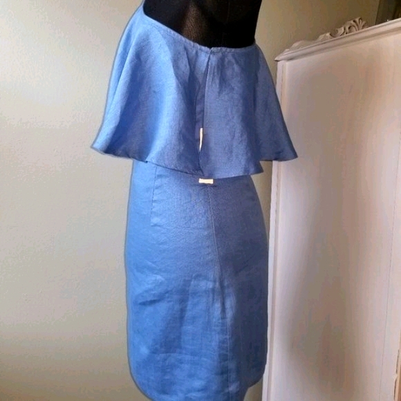 Capulet Clara One Shoulder Dress in Azure Blue - Picture 4 of 13